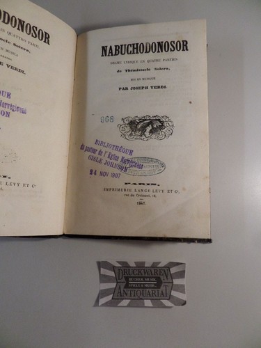 Nabuchodonosor drame lyrique - drame,